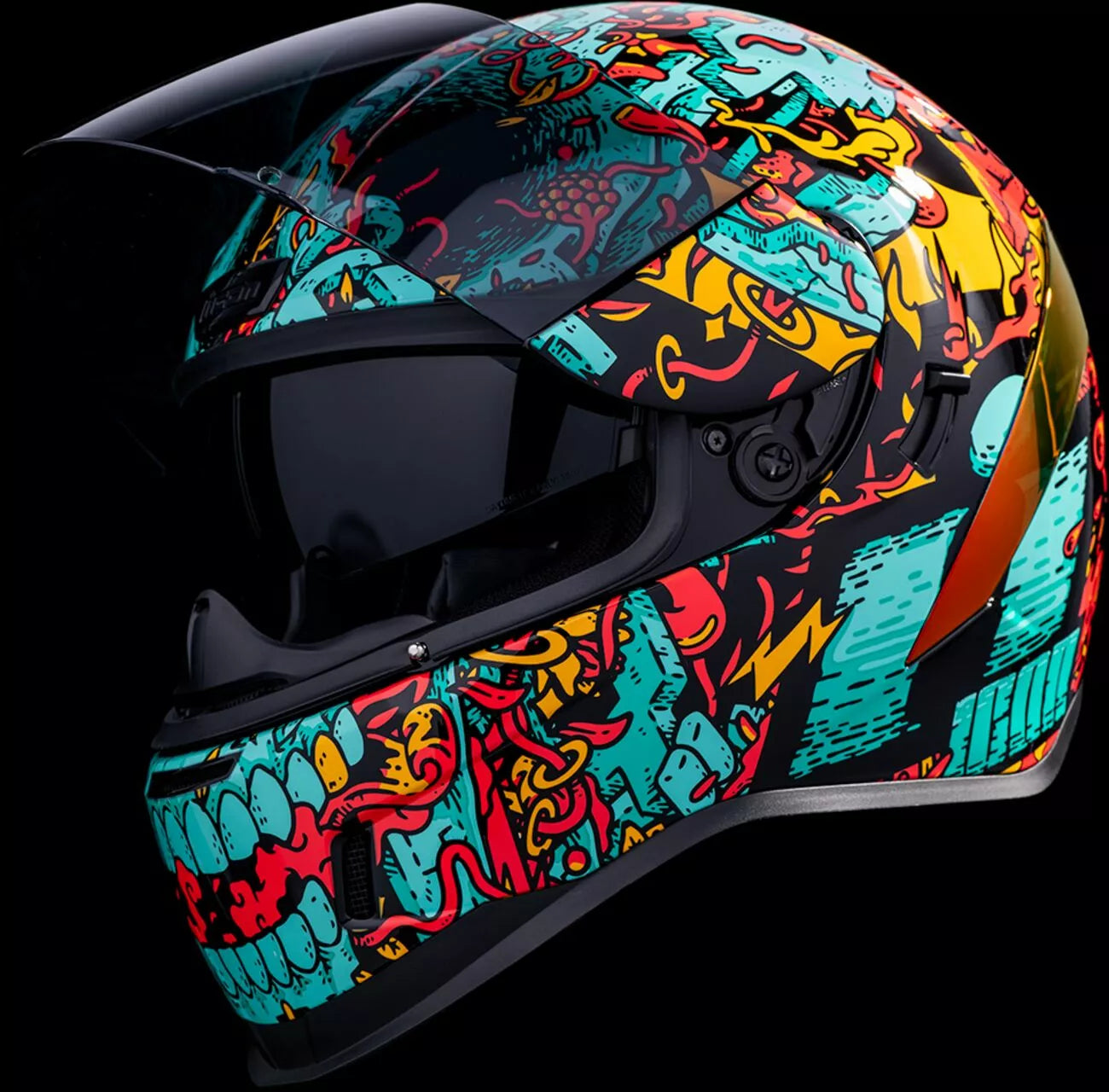 CASCO INTEGRALE - ICON AIRFORM MUNCHIES MIPS - OMOLOGATO ECE 2206 VERDE ACQUA