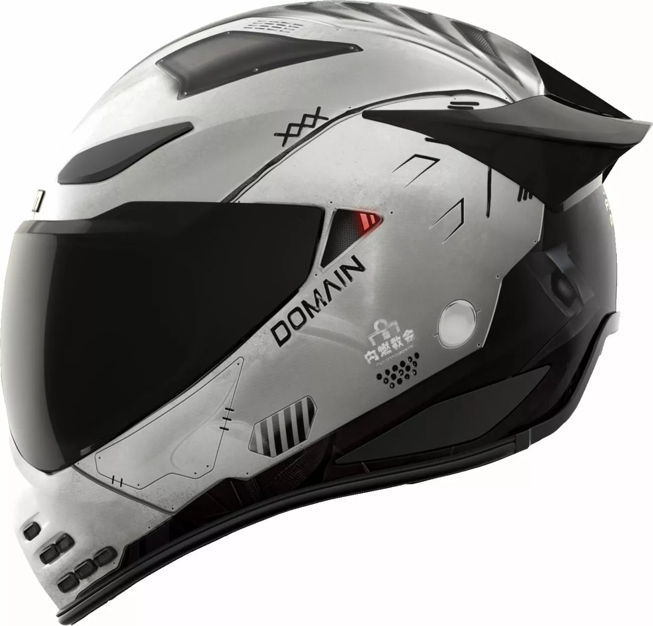 CASCO INTEGRALE - ICON DOMAIN FUTURE PROOF - OMOLOGATO ECE 2206 GRIGIO MET