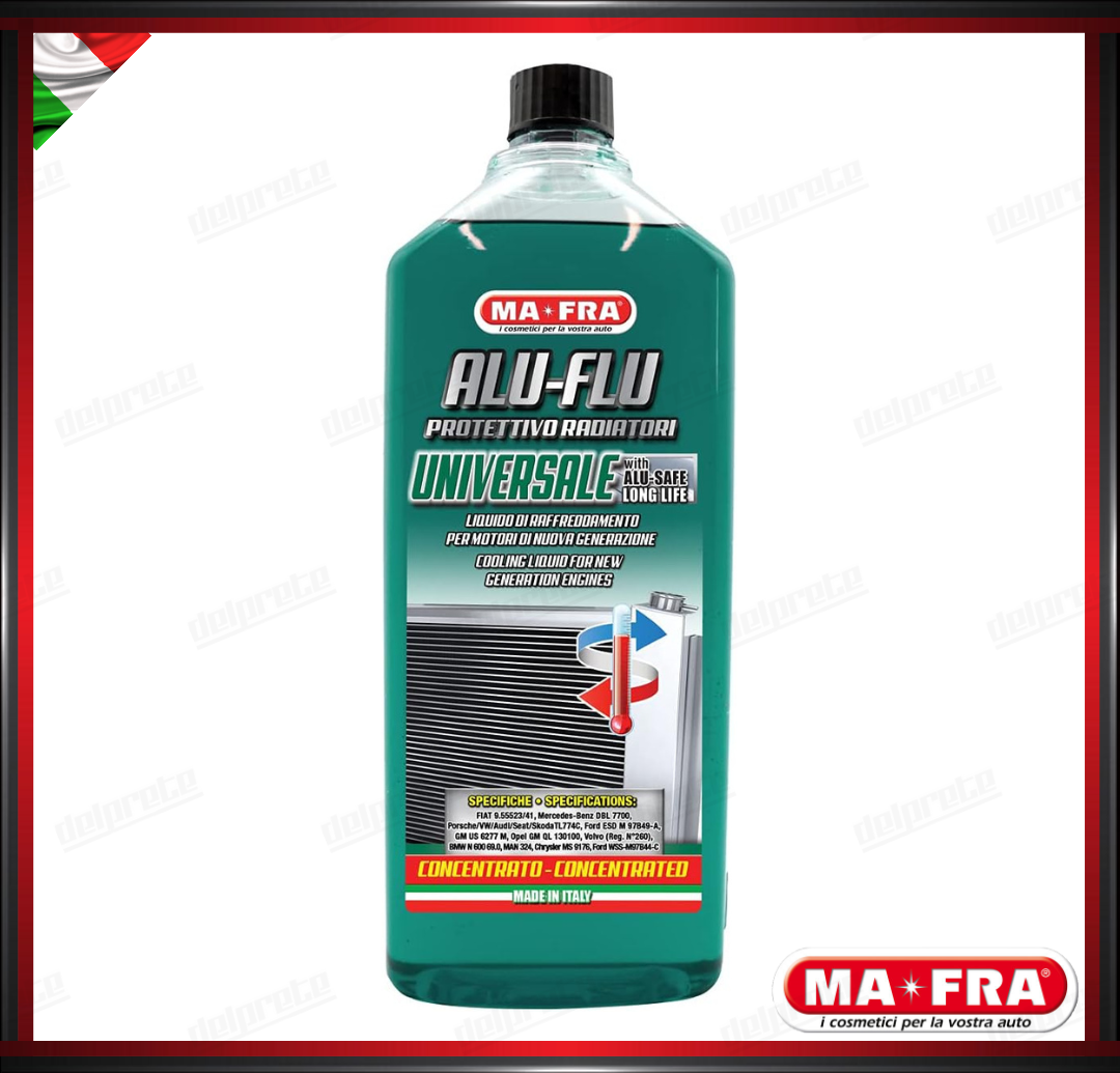 MAFRA - ALU FLU ANTIGELO PROTETTIVO VERDE PURO LIQUIDO RADIATORI 1000 ML 1LT