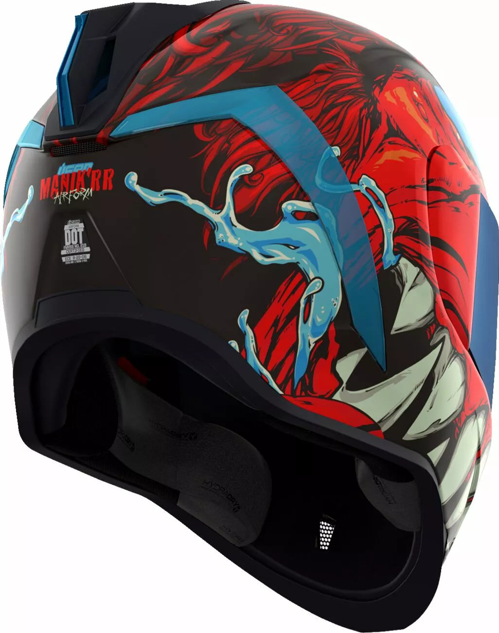 CASCO INTEGRALE - ICON AIRFORM MANIK'RR MIPS - OMOLOGATO ECE 2206 ROSSO AZZURRO