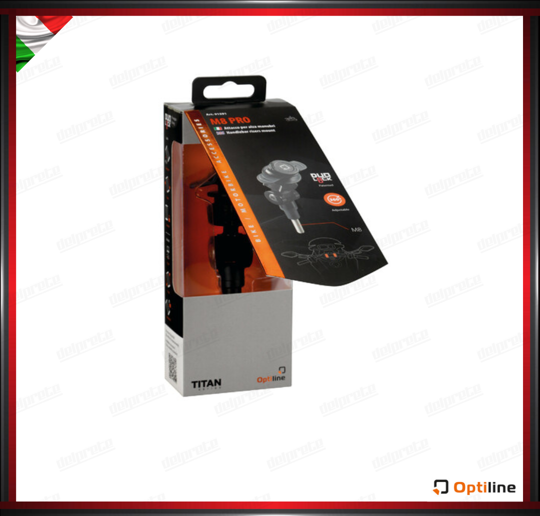 SUPPORTO PER ATTACCO PER VITI M8 SU RISER MANUBRIO PORTA TELEFONO CELLULARE SMARTPHONE AGGANCIO DUOLOCK