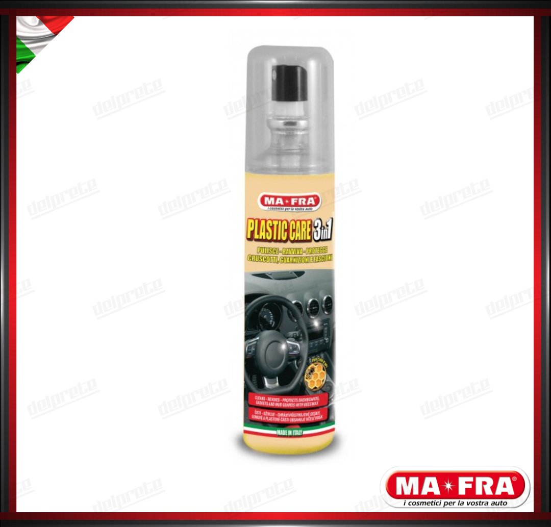 MAFRA - TRATTAMENTO PLASTICHE 3 IN 1 PULITORE RIAVVIVA PULISCE PROTEGGE 150ML