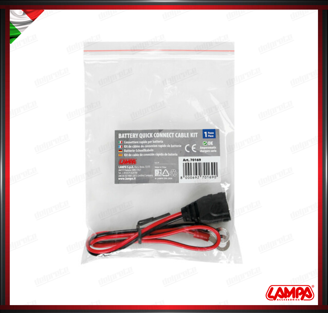 CONNETTORE RAPIDO PER BATTERIA LAMPA AMPEROMETIC 38 CM