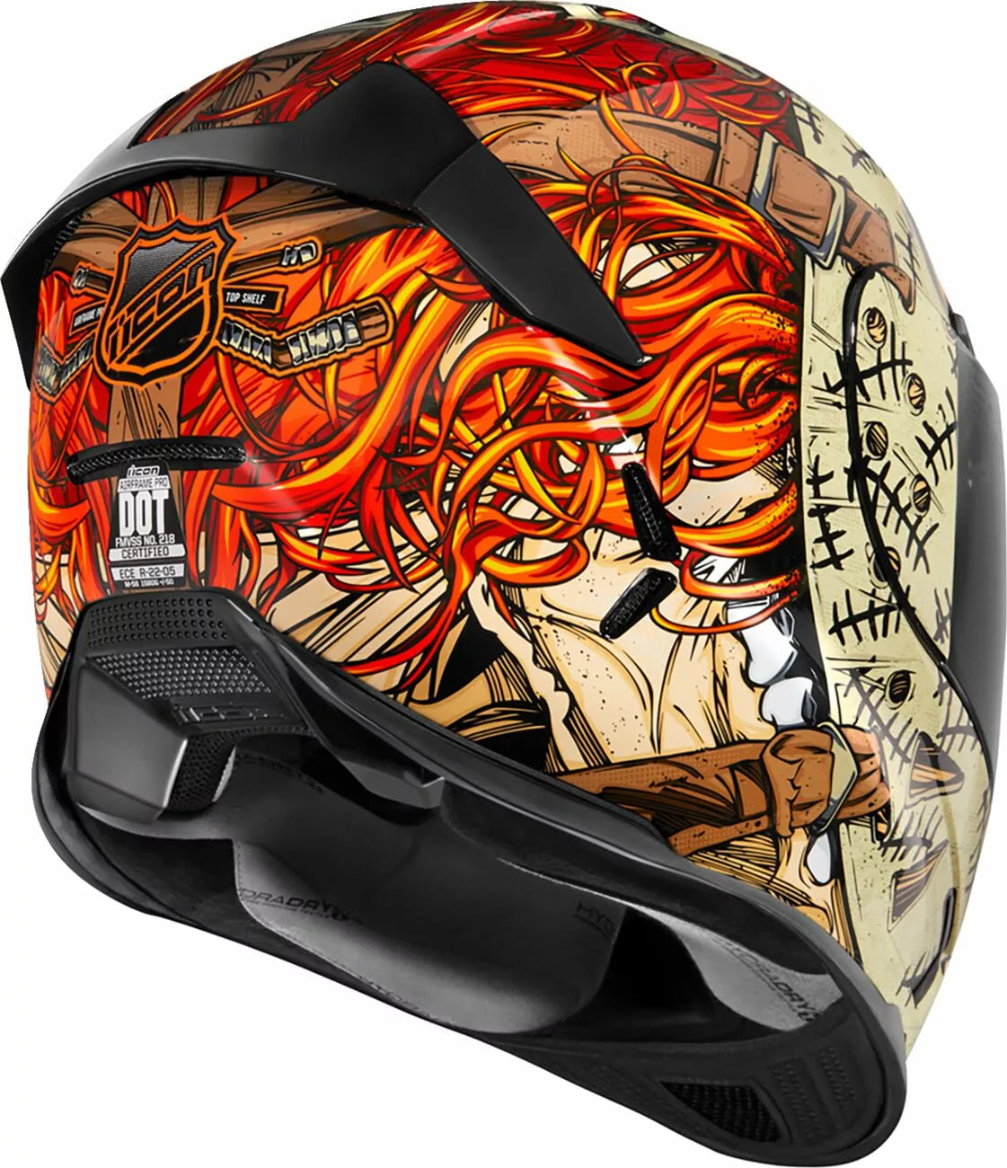 CASCO INTEGRALE - ICON AIRFLAME PRO TOPSHELF - OMOLOGATO ECE 2206
