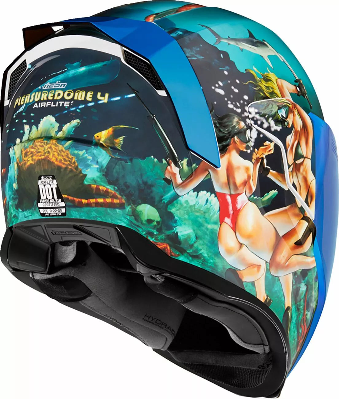 CASCO INTEGRALE - ICON AIRFLITE PLEASUREDOME4 - OMOLOGATO ECE 2206