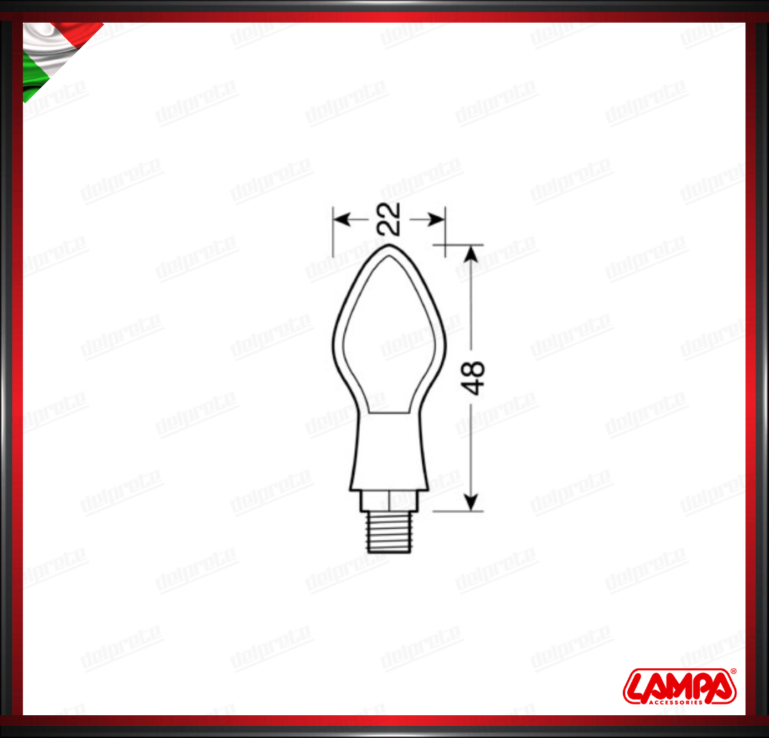 PIXIA LAMPA COPPIA INDICATORI DI DIREZIONE NERO FRECCE A LED OMOLOGATE - 12V UNIVERSALI