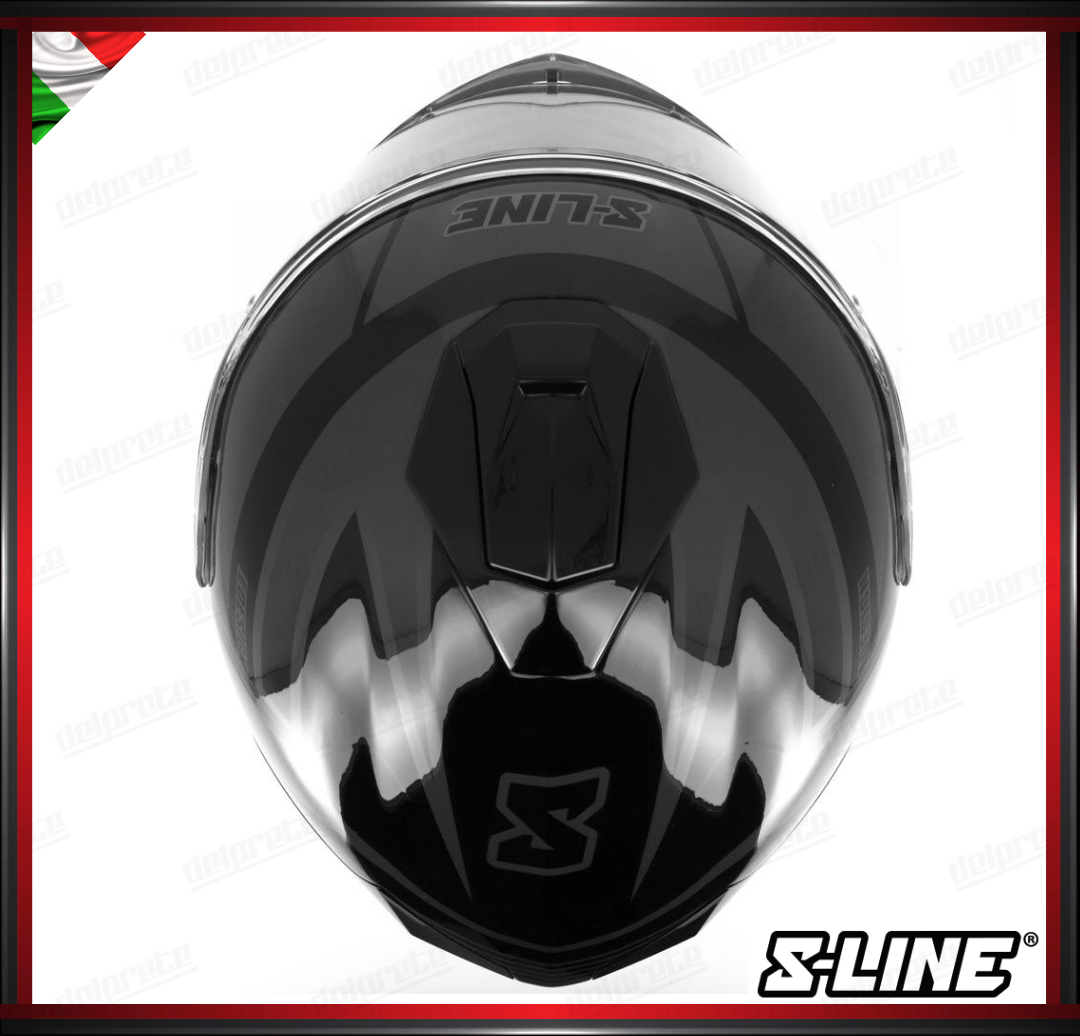 S-LINE - CASCO INTEGRALE S451 REVENGE FIBRA COMPOSITA - NERO LUCIDO
