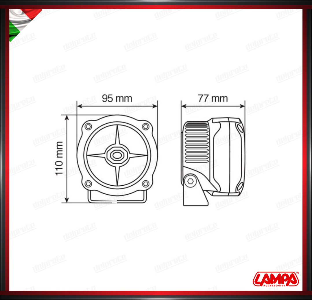 MAX LUM 1 COPPIA FARETTI AUSILIARI SUPPLEMENTARI LAMPA A LED 12V 6000K BIANCO