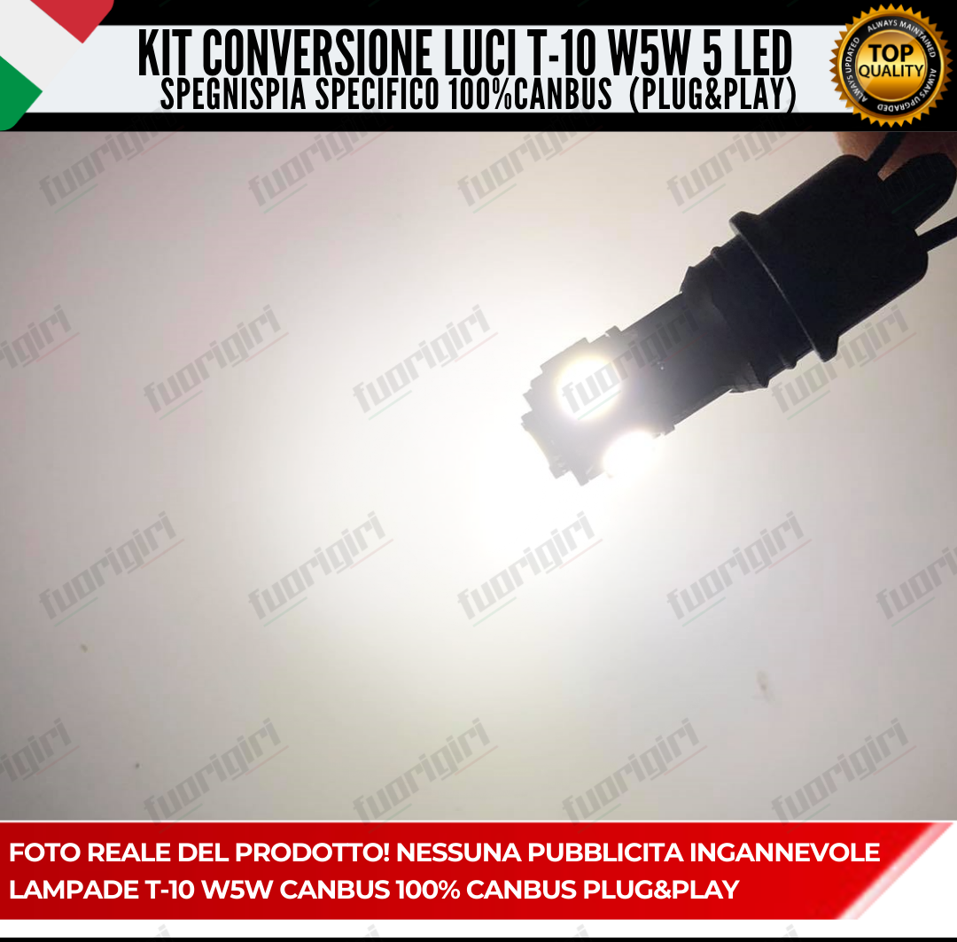 KIT FULL LED FARI FIAT PUNTO EVO ANABBAGLIANTI + ABBAGLIANTI 12000L H4 LUCI POSIZIONE T10
