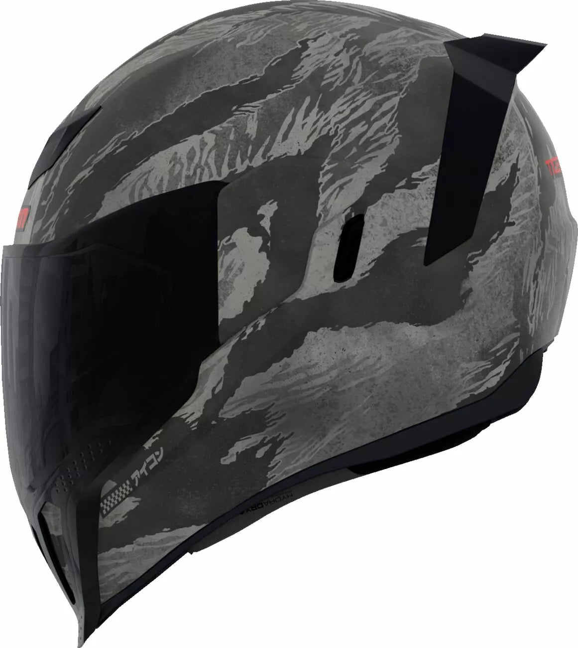 CASCO INTEGRALE - ICON AIRFLITE TIGER'S BLOOD MIPS - OMOLOGATO ECE 2206 GRIGIO E NERO
