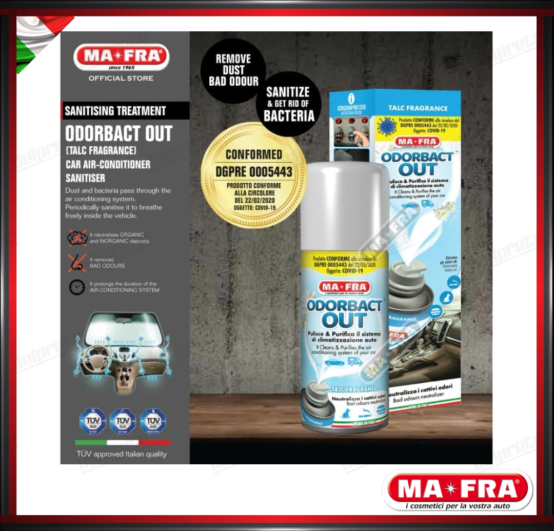 MAFRA - KLIMA ODORBACT OUT TALCO PURIFICANTE ABITACOLO CLIMA 150ML