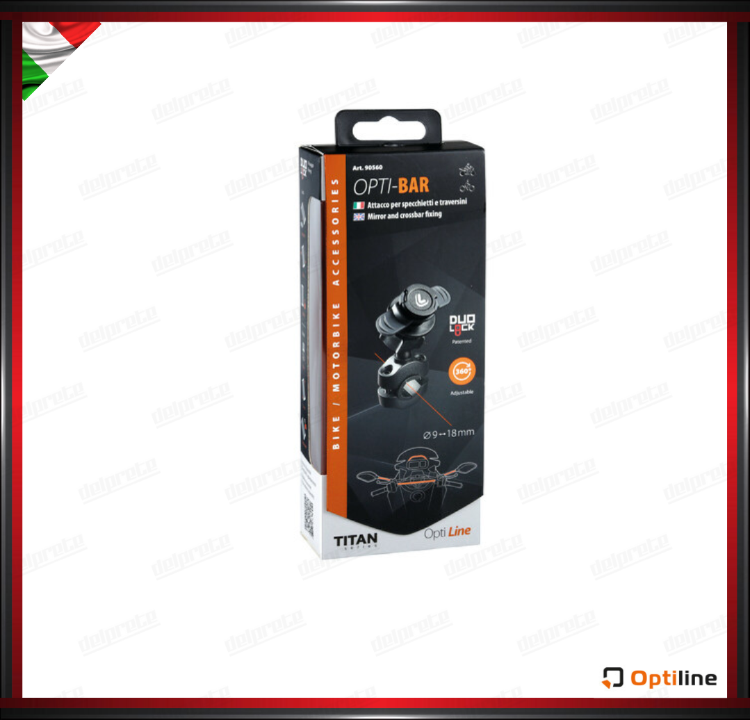 TITAN BAR PORTA TELEFONO CELLULARE SUPPORTO SPECCHIETTI O TRAVERSINI SGANCIO RAPIDO DUOLOOK