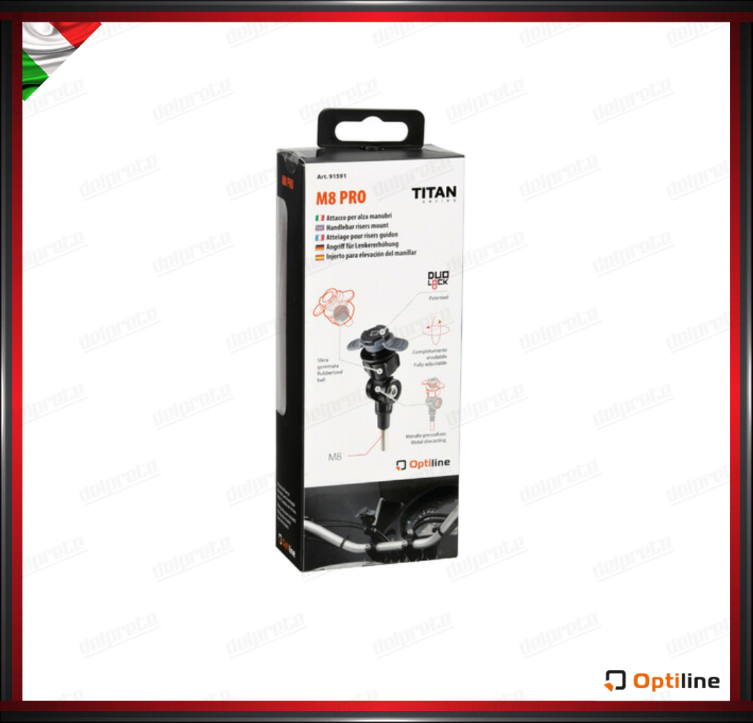 SUPPORTO PER ATTACCO PER VITI M8 SU RISER MANUBRIO PORTA TELEFONO CELLULARE SMARTPHONE AGGANCIO DUOLOCK