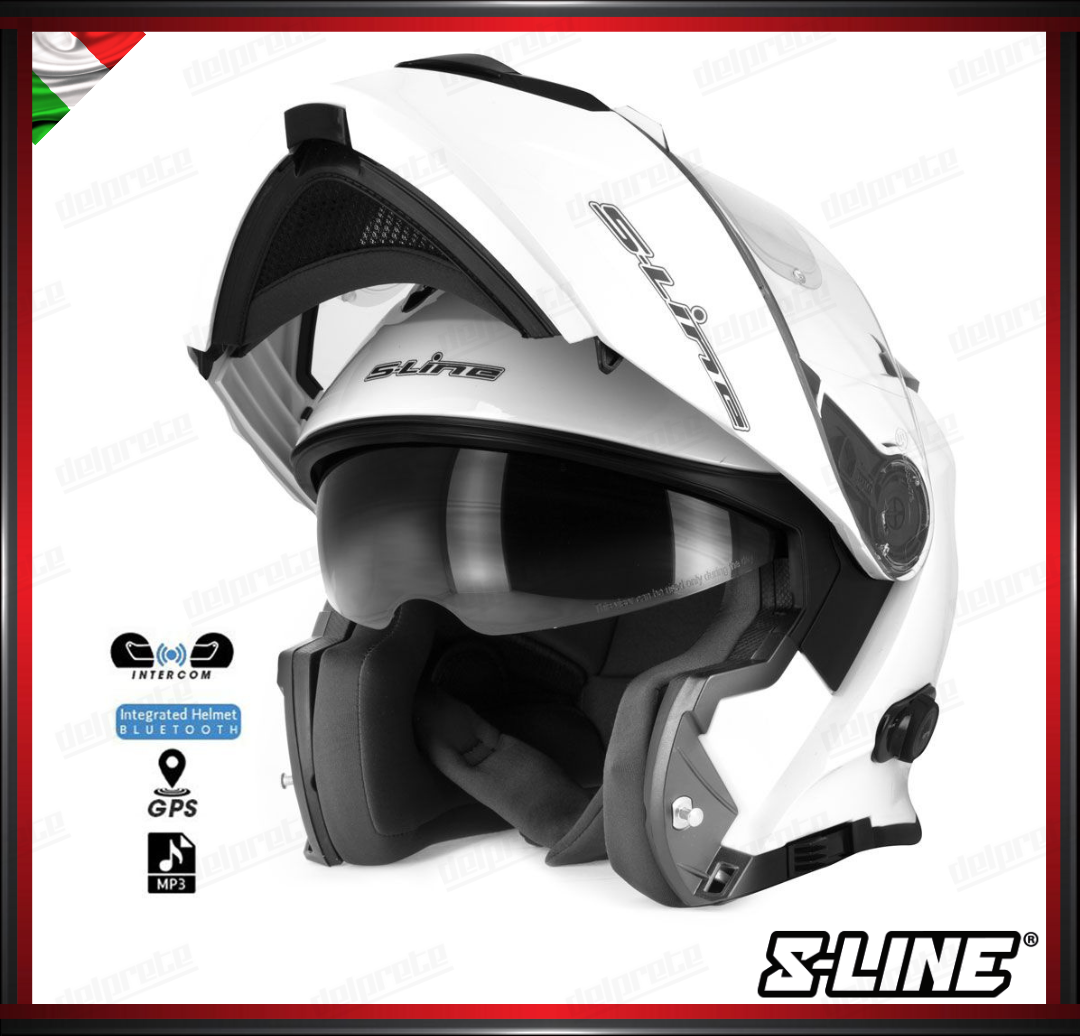 CASCO MODULARE - EIGHT DUAL FACE S550 BT BLUETOOTH NERO OPACO + PINLOC –  FUORIGIRI DEL PRETE