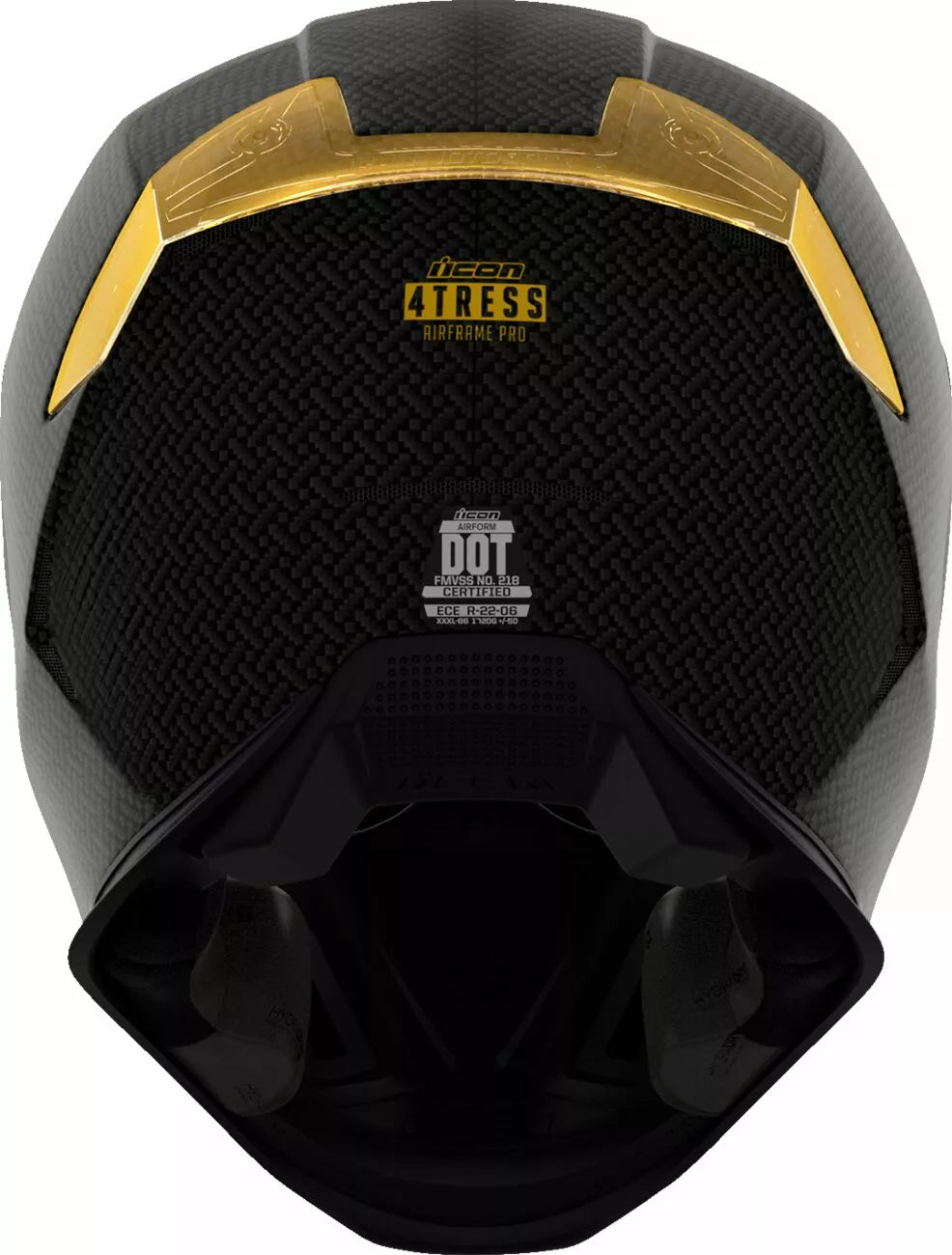 CASCO INTEGRALE - ICON AIRFRAME PRO CARBON 4 TRESS - OMOLOGATO ECE 2206 CARBONIO ORO