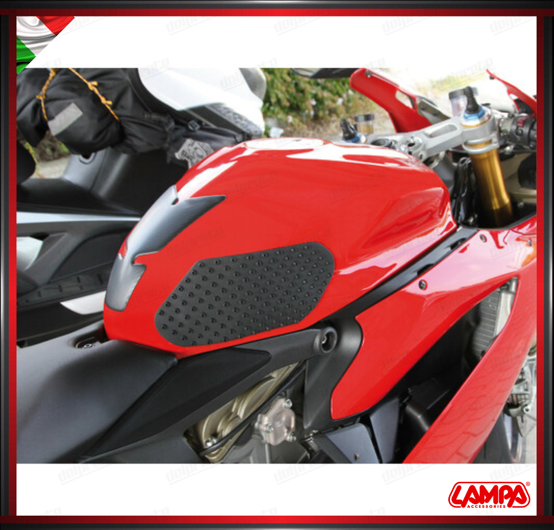 GRIP TANK 1 COPPIA PROTEZIONI ADESIVE LATERALI PER SERBATORIO NERO ANTISCIVOLO PER GAMBE LAMPA ANTIGRAFFIO