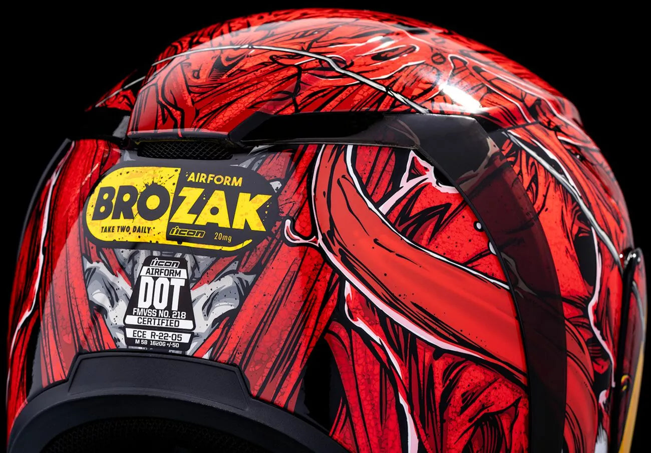 CASCO INTEGRALE - ICON AIRFORM BROZAK MIPS ROSSO - OMOLOGATO ECE 2206