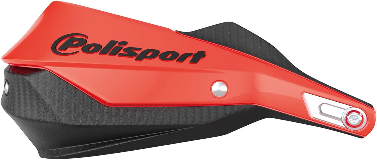 POLISPORT - SET PARAMANI TRAIL BLAZER 2 CON SET DI FISSAGGIO E BARRA MX-STYLE ROSSO