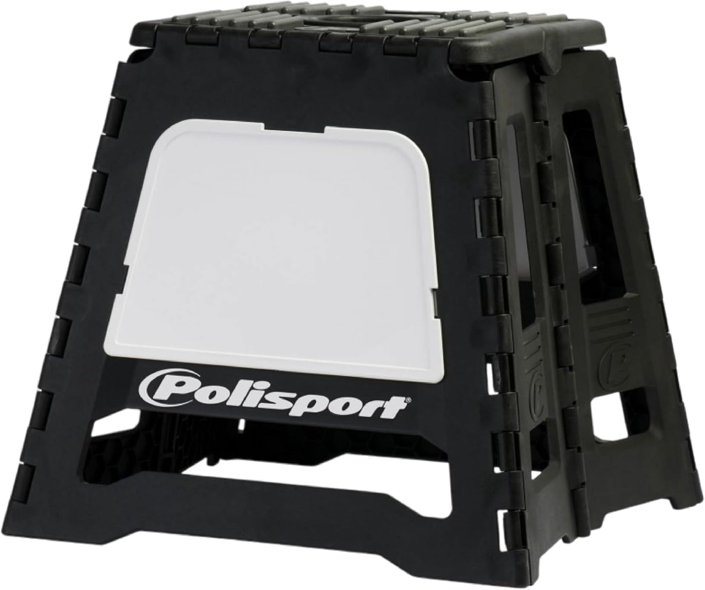 POLISPORT - SUPPORTO MOTO STAND PIEGHEVOLE PORTATILE CAVALLETTO CROSS ENDURO BIANCO
