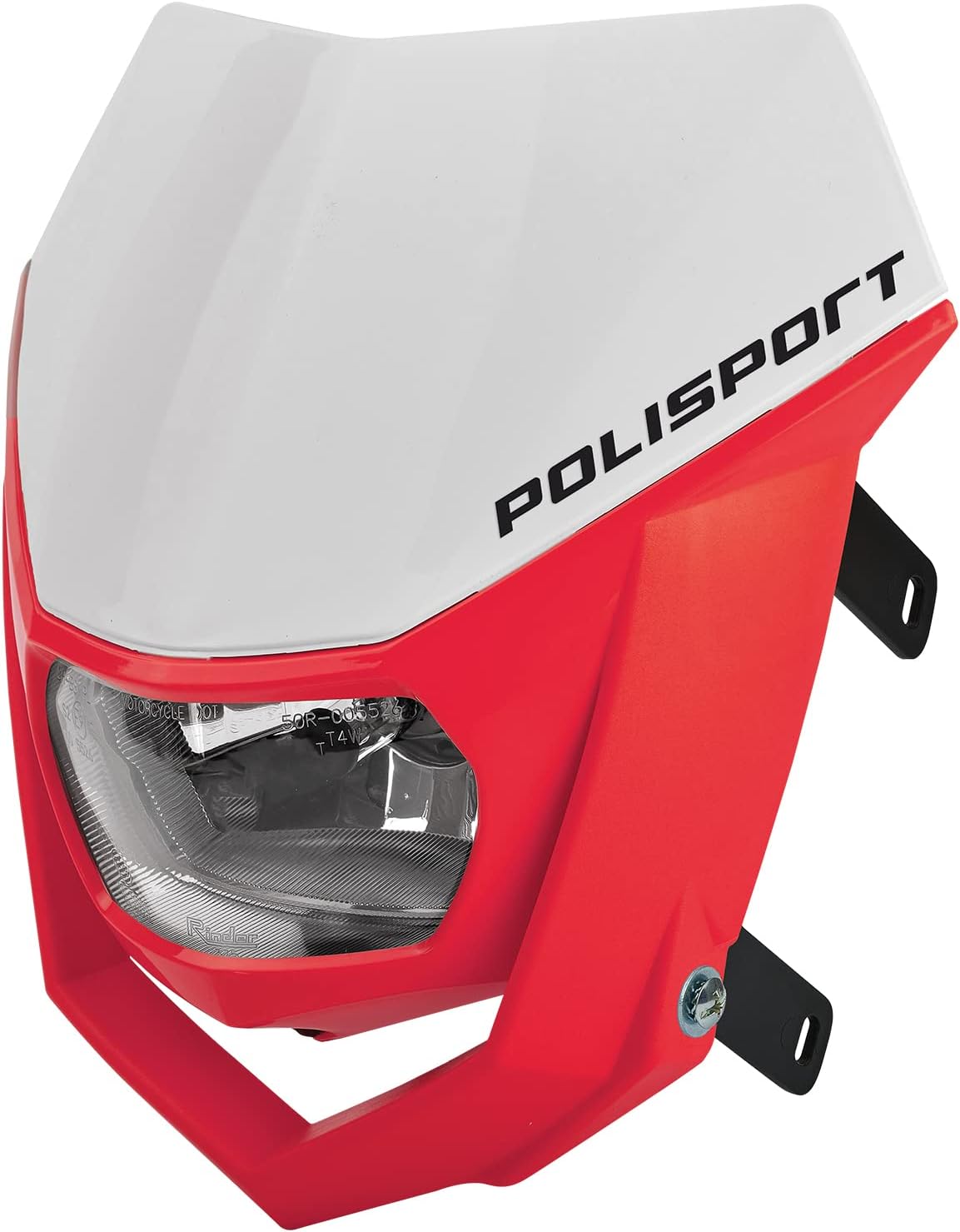 POLISPORT - FARO E MASCHERINA COMPLETO ALOGENA HALO ECE CROSS ENDURO ROSSO