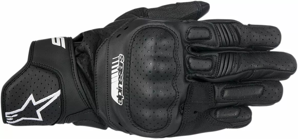 ALPINESTARS - GUANTI IN PELLE SP-5 DA CORSA CON POLSINO CORTO NERO