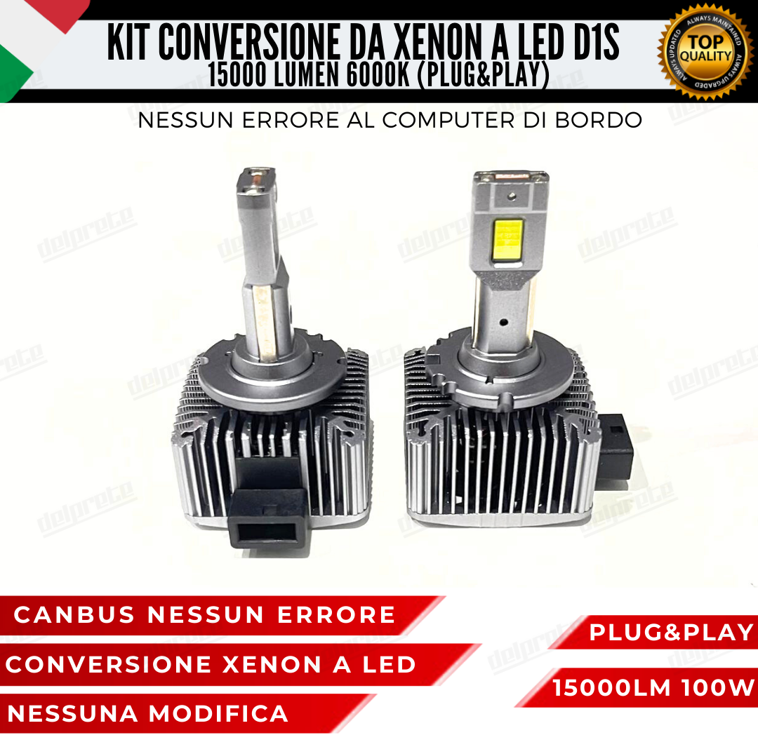COPPIA LAMPADE D1S 15000 LUMEN LED DA XENON A LED PER JEEP GRAN CHEROKEE III
