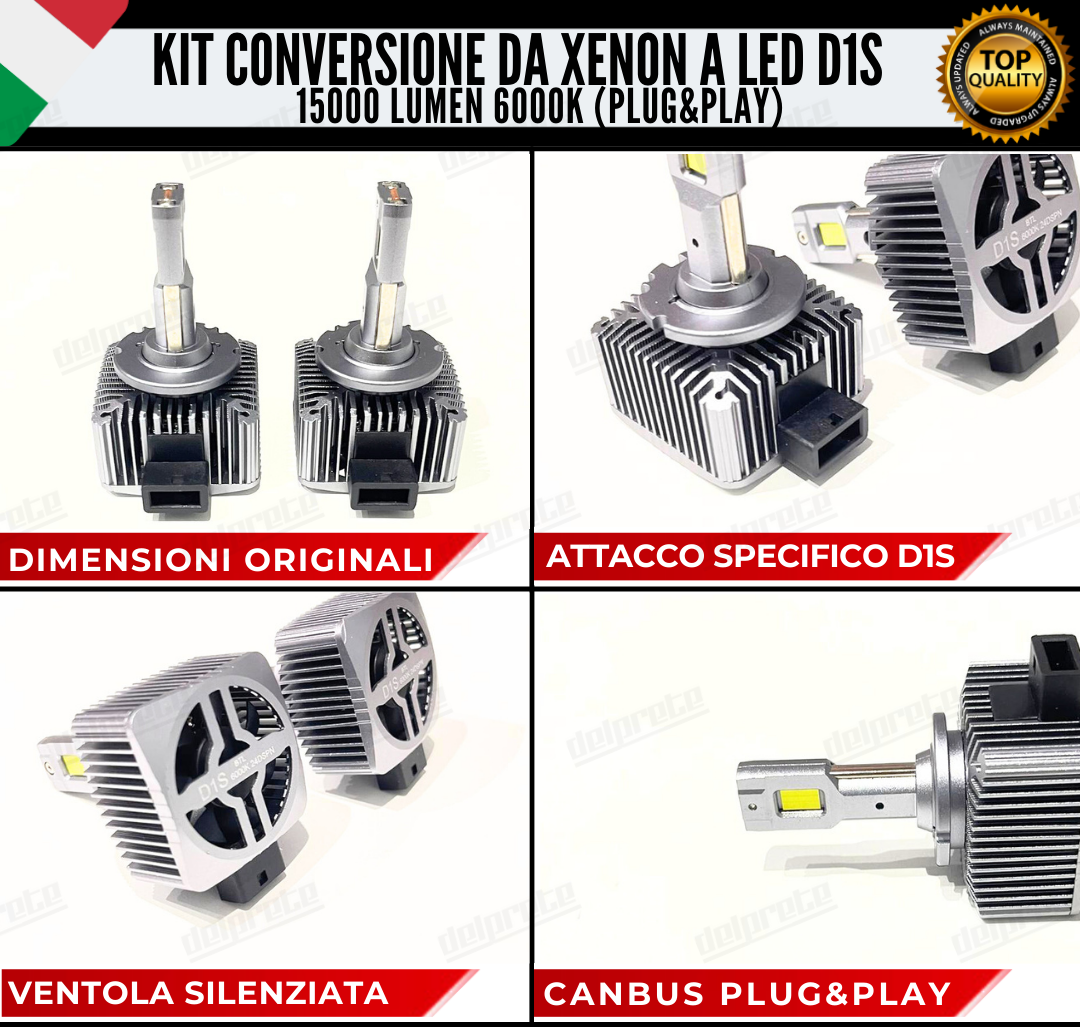 COPPIA LAMPADE D1S 15000 LUMEN LED DA XENON A LED PER JEEP GRAN CHEROKEE III