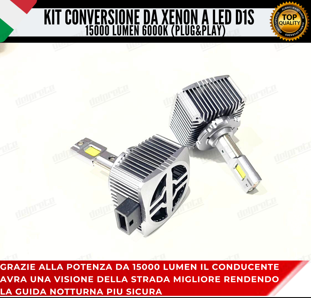 COPPIA LAMPADE D1S 15000 LUMEN LED DA XENON A LED PER JEEP GRAN CHEROKEE III