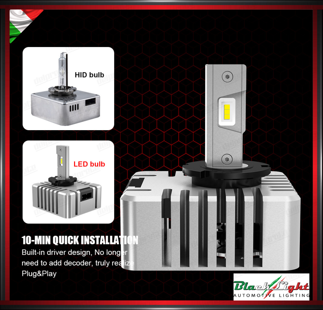 KIT LED D5S SIRIUS 12V 6000K 9000 LUMEN PLUG-IN DA XENON A LED - SERIE OELED XL D5S HLG