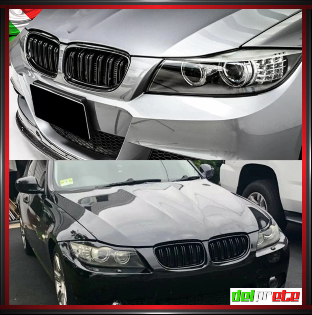 SET GRIGLIA RENI BMW SERIE 3 E90 E91 (09-12) LCI RESTYLING CALANDRA MASCHERINA