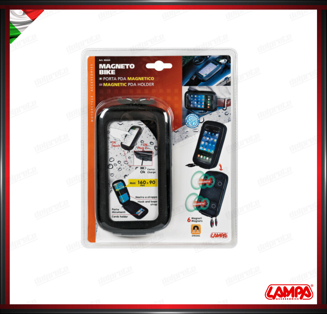 PORTA TELEFONO MAGNETICO UNIVERSALE SMARTPHONE CON SCOMPARTO A PORTAFOGLIO