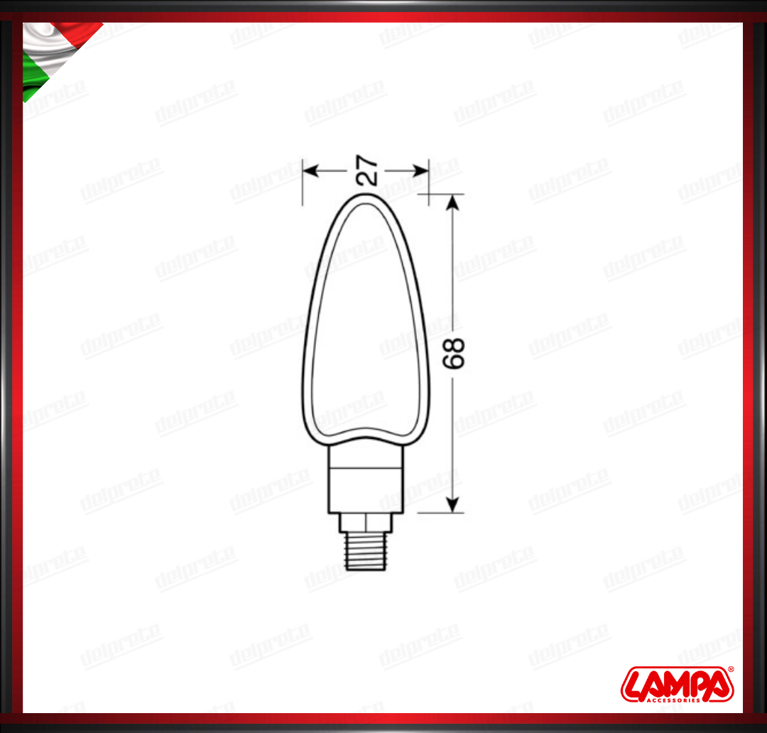 ARROW LAMPA COPPIA INDICATORI DI DIREZIONE NERO FRECCE A LED OMOLOGATE - 12V UNIVERSALI