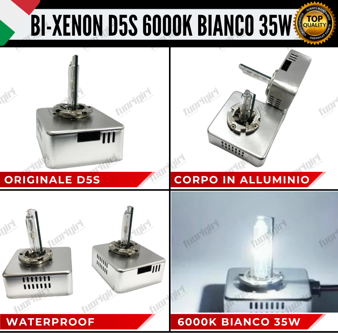 KIT 2 LAMPADE D5S SKODA RAPID XENON BIXENON 35W 6000K BIANCO NO ERRORE CANBUS