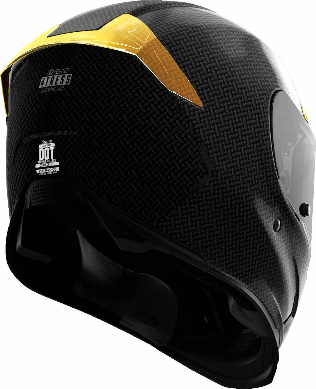 CASCO INTEGRALE - ICON AIRFRAME PRO CARBON 4 TRESS - OMOLOGATO ECE 2206 CARBONIO ORO