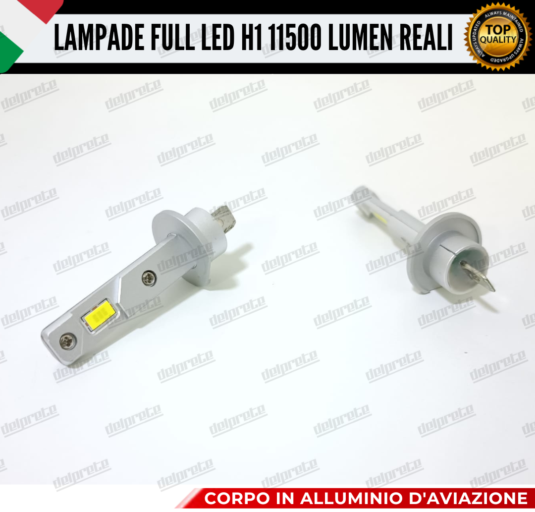 KIT LED LAMPADE FENDINEBBIA H1 BIANCO 6000K 11500 LUMEN CANBUS NO ERRORE