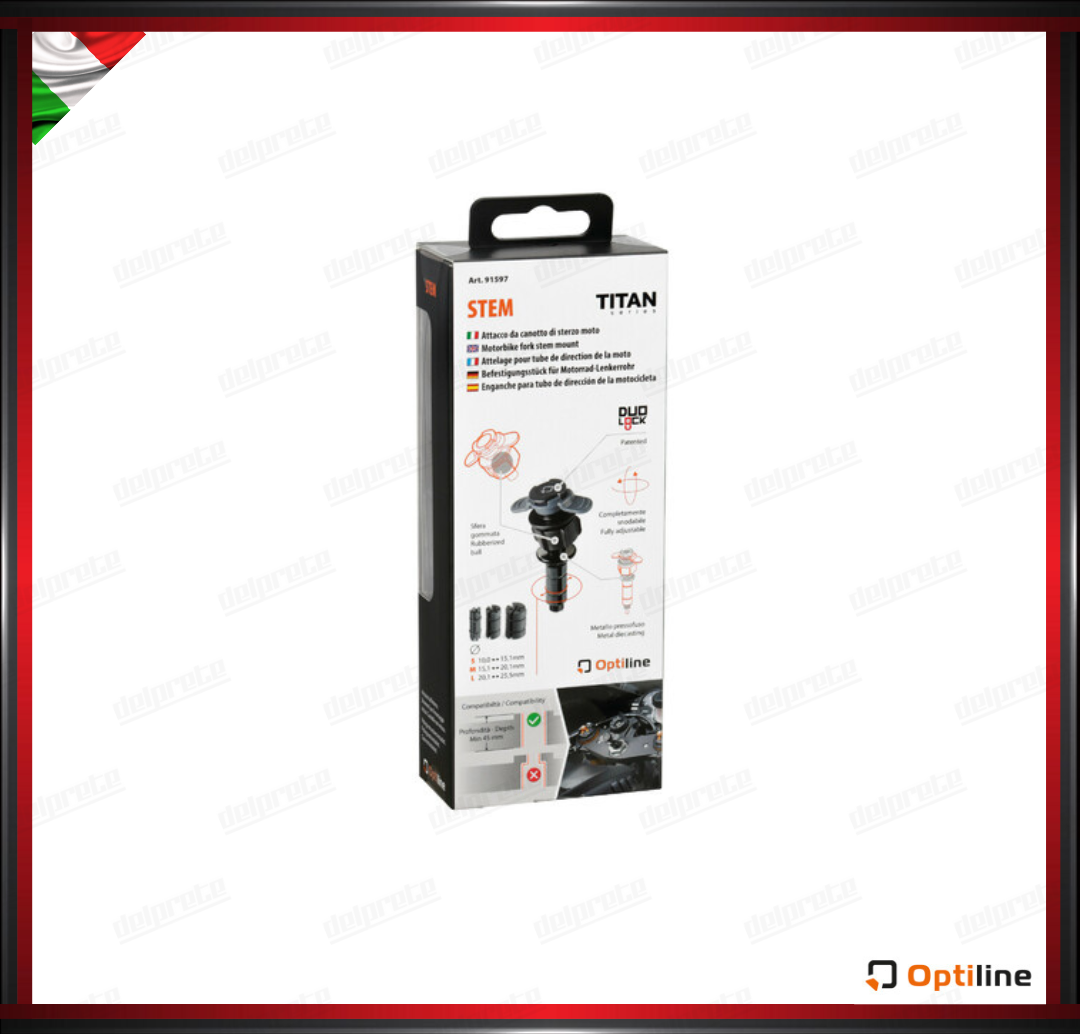 SUPPORTO CELLULARE PORTA SMARTPHONE MOTO CON ATTACCO PER CANOTTO DI STERZO 10 A 25 MM SGANCIO RAPIDO DUOLOCK