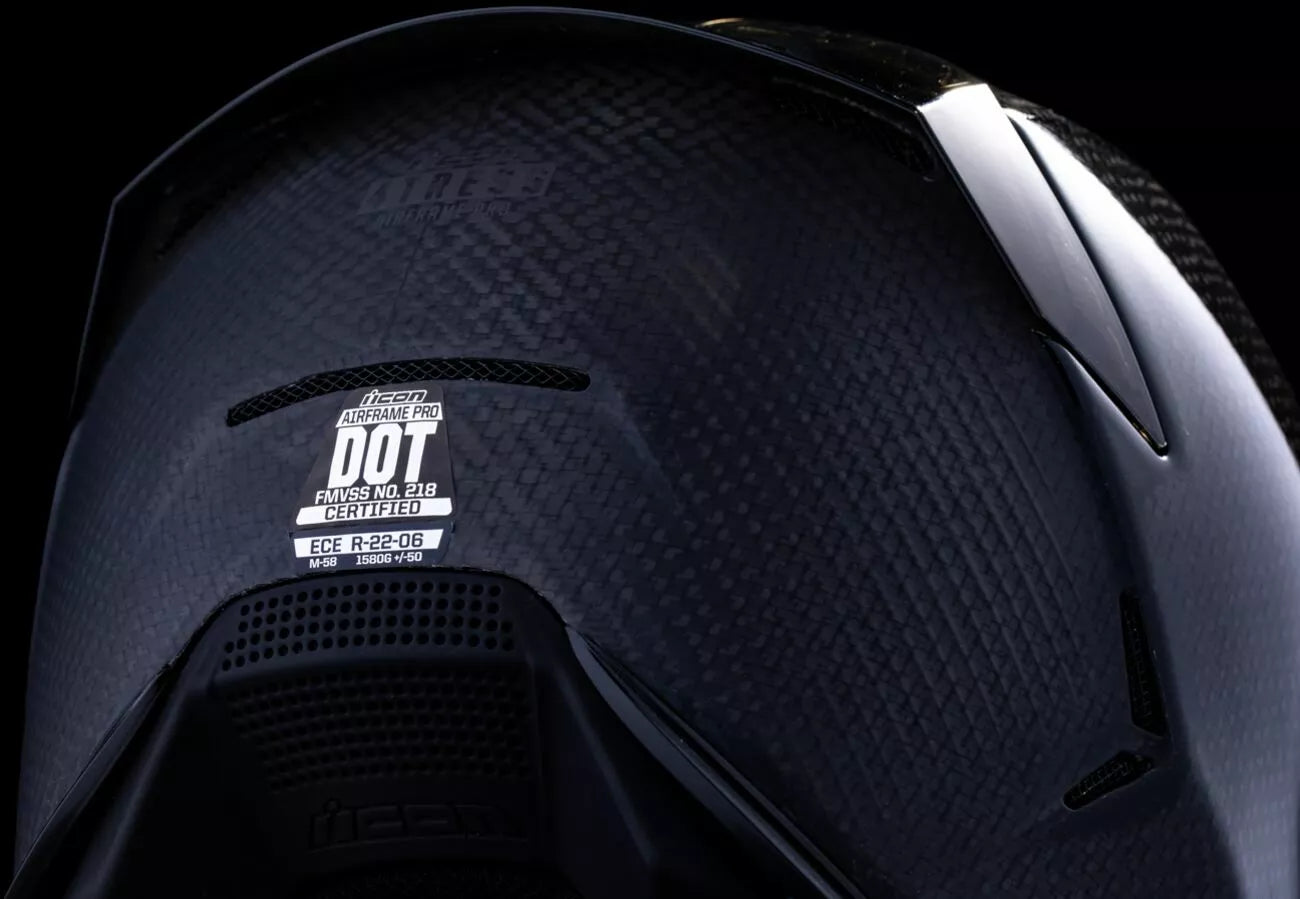 CASCO INTEGRALE - ICON AIRFRAME PRO CARBON 4 TRESS - OMOLOGATO ECE 2206 CARBONIO