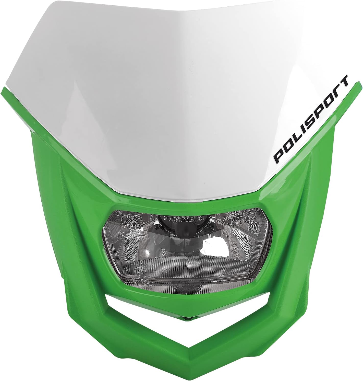 POLISPORT - FARO E MASCHERINA COMPLETO ALOGENA HALO ECE CROSS ENDURO VERDE