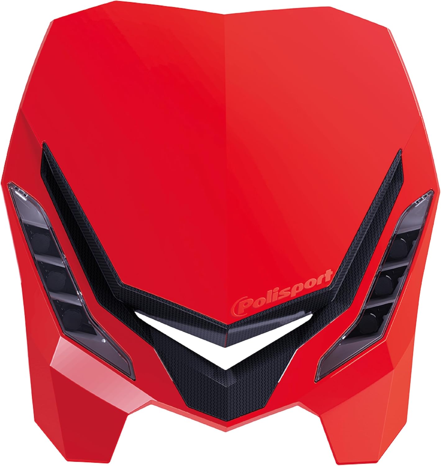 POLISPORT - FARO E-BLAZE LED MASCHERINA IN CARBONIO CROSS ENDURO ROSSO