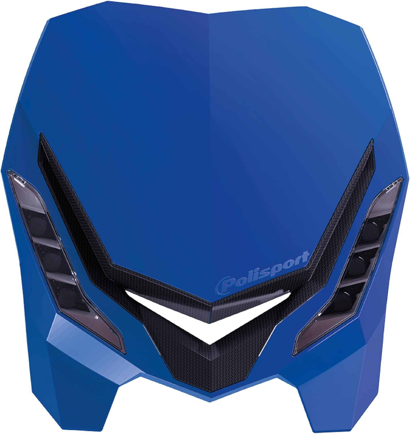 POLISPORT - FARO E-BLAZE LED MASCHERINA IN CARBONIO CROSS ENDURO BLU