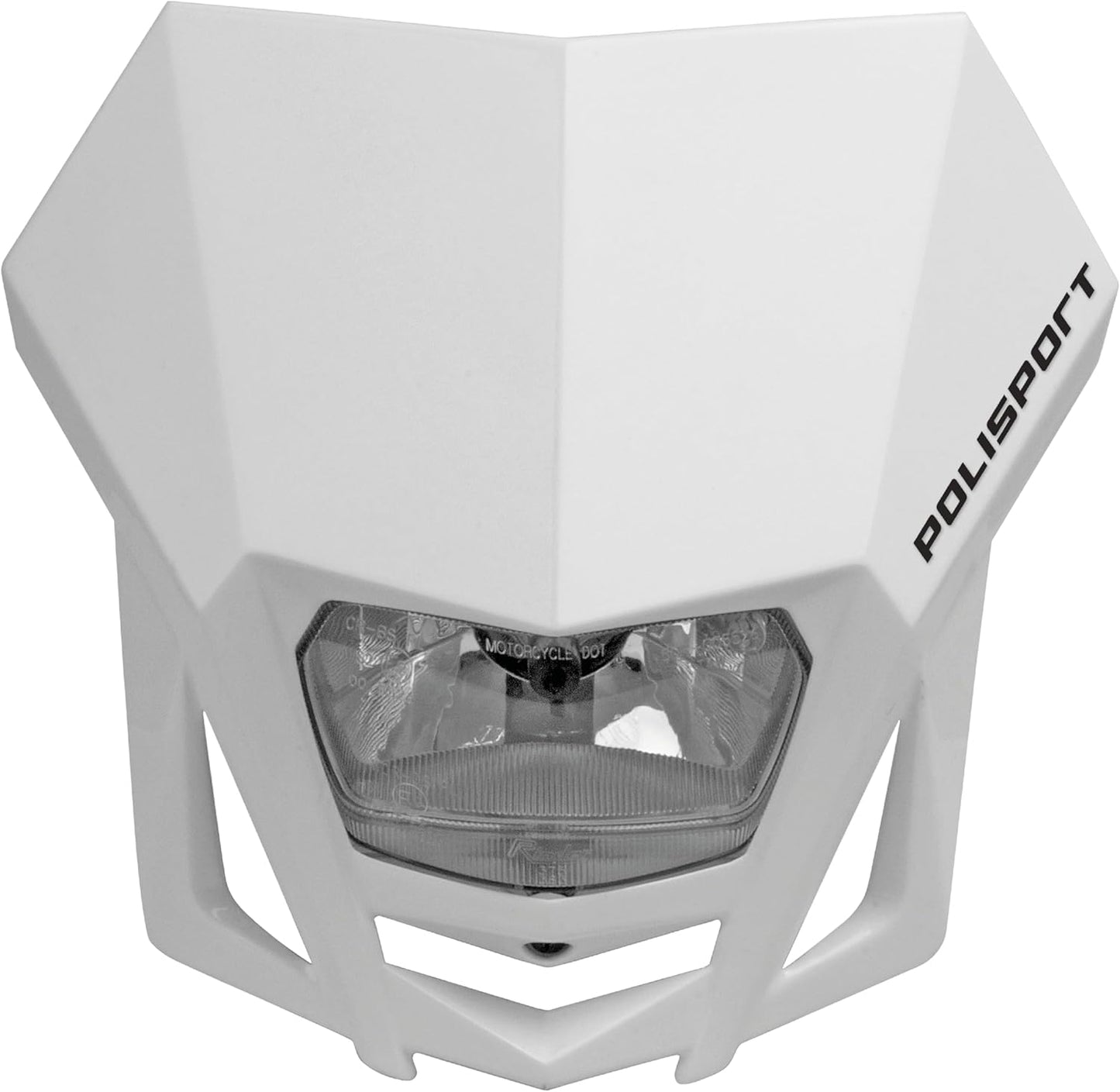POLISPORT - FARO E MASCHERINA COMPLETO ALOGENA LMX ECE CROSS ENDURO BIANCO
