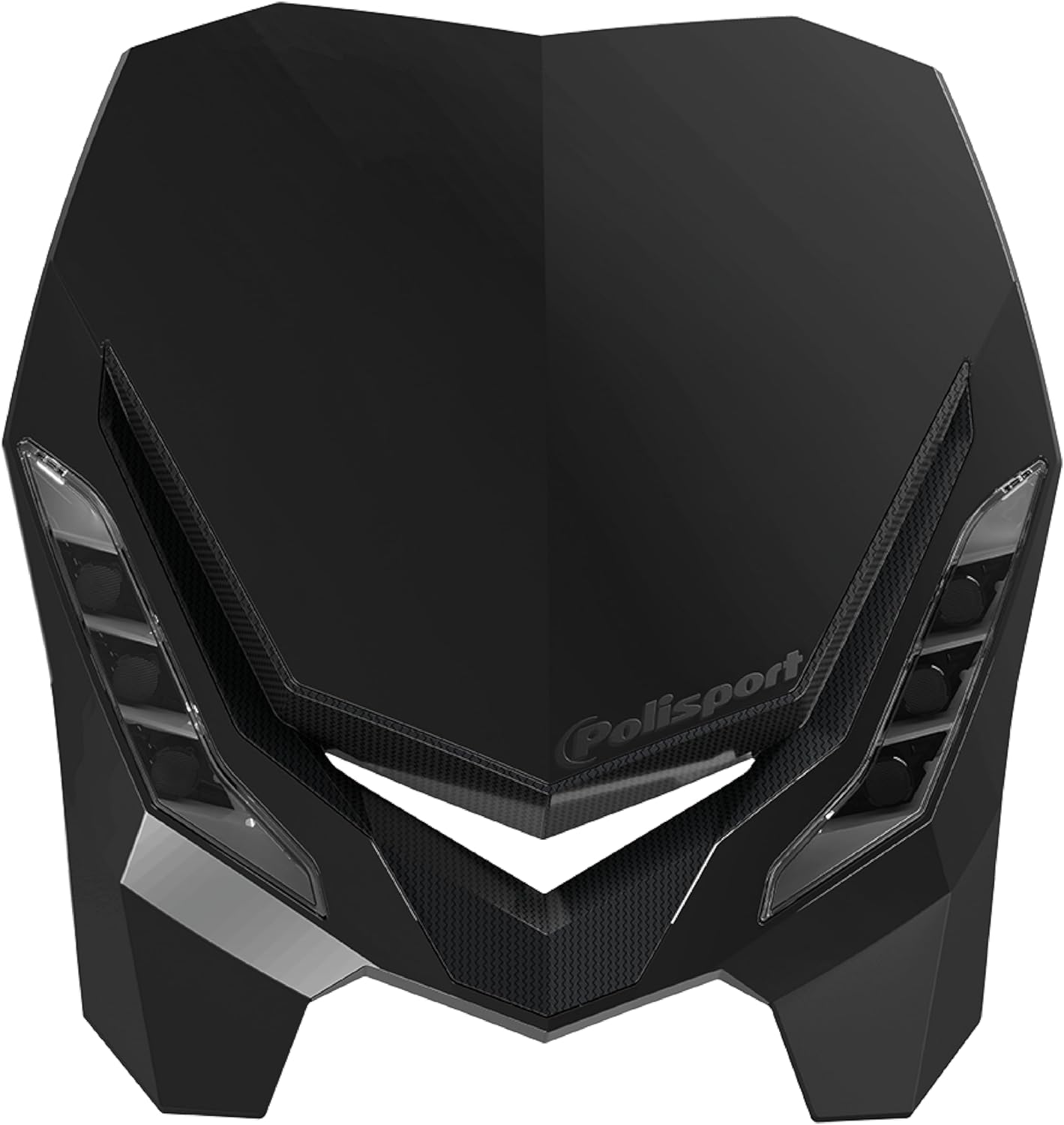 POLISPORT - FARO E-BLAZE LED MASCHERINA IN CARBONIO CROSS ENDURO NERO