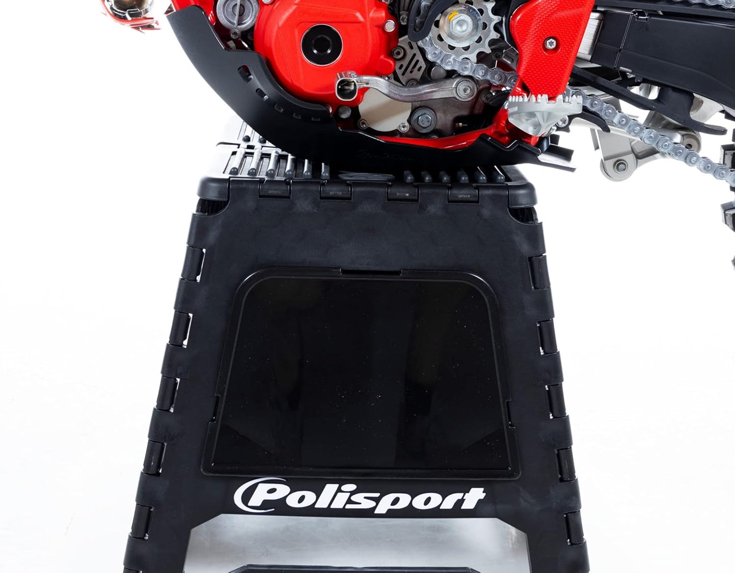 POLISPORT - SUPPORTO MOTO STAND PIEGHEVOLE PORTATILE CAVALLETTO CROSS ENDURO GIALLO