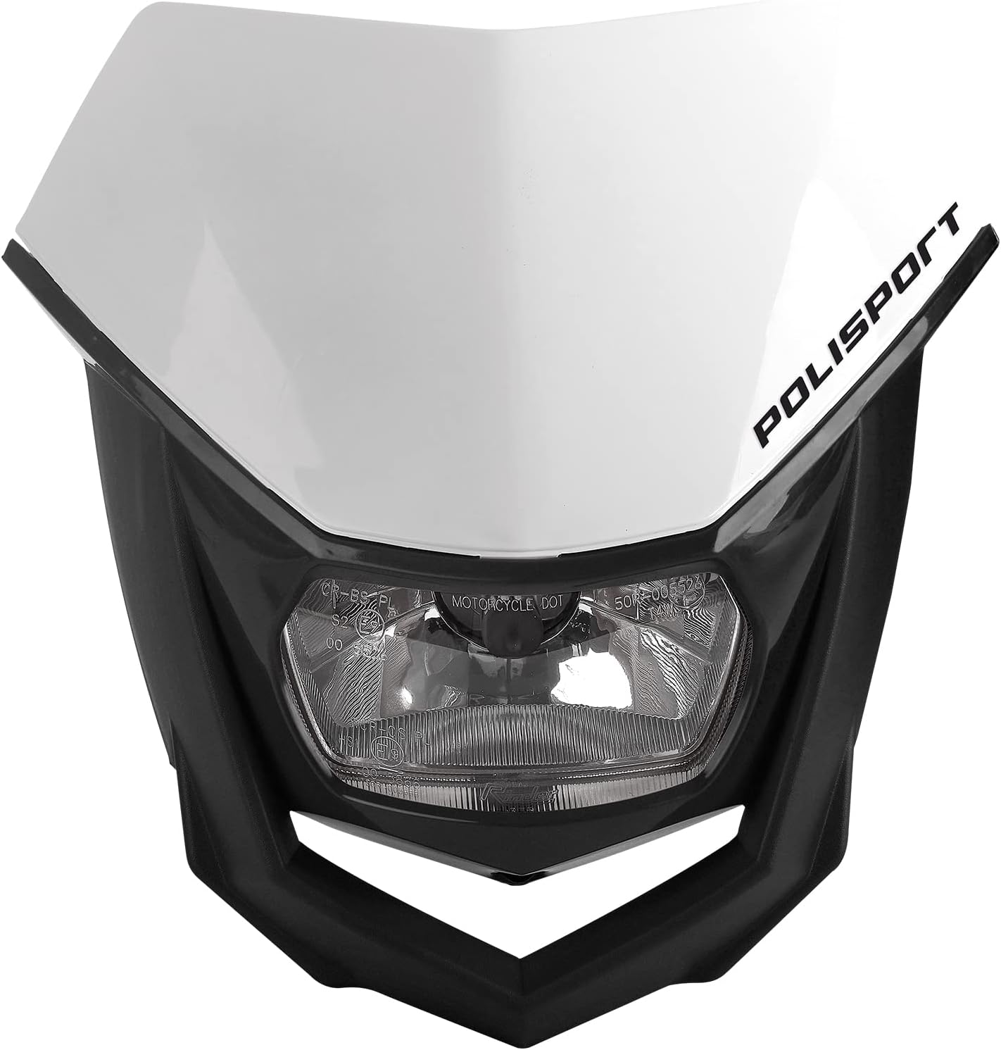 POLISPORT - FARO E MASCHERINA COMPLETO ALOGENA HALO ECE CROSS ENDURO NERO