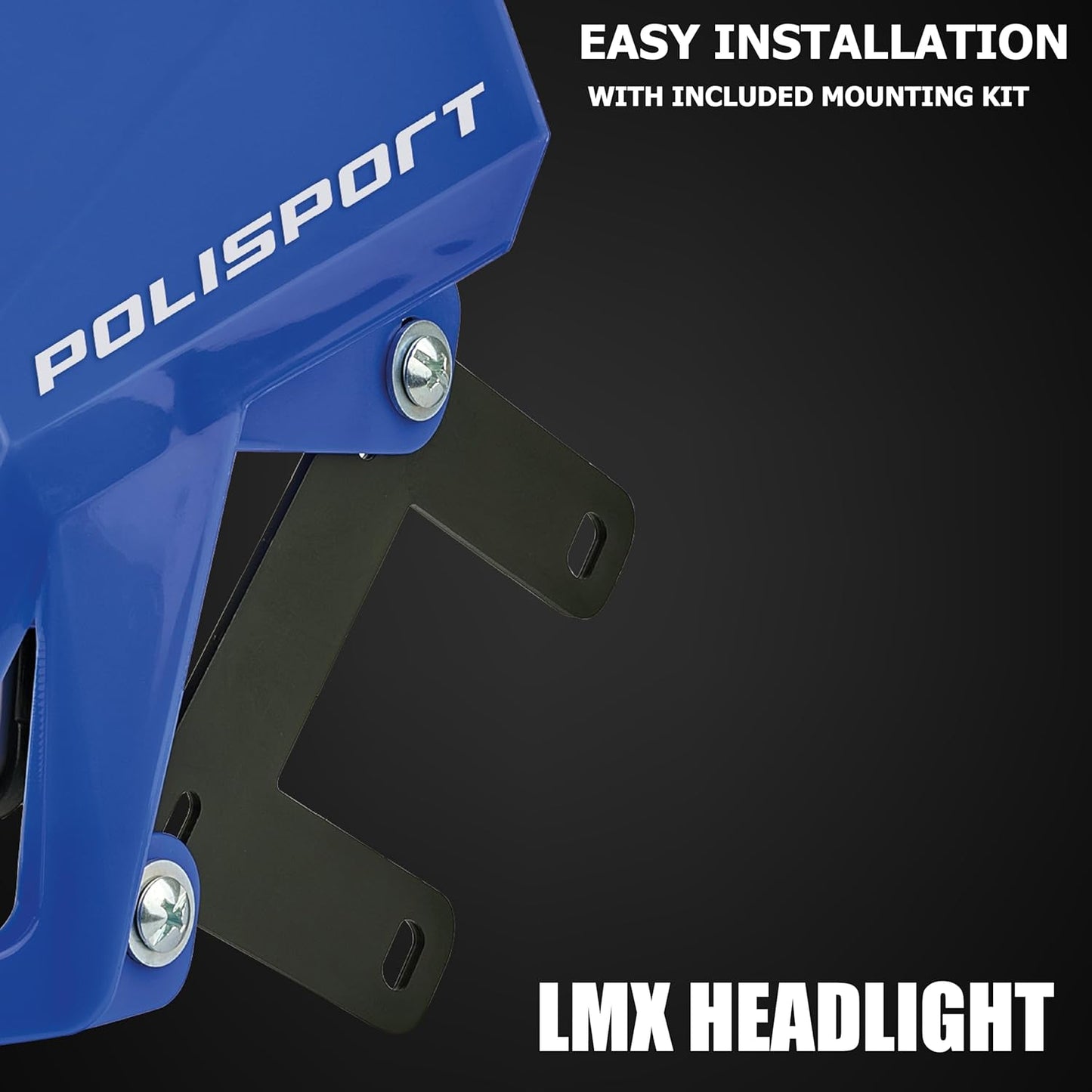 POLISPORT - FARO E MASCHERINA COMPLETO ALOGENA LMX ECE CROSS ENDURO NERO