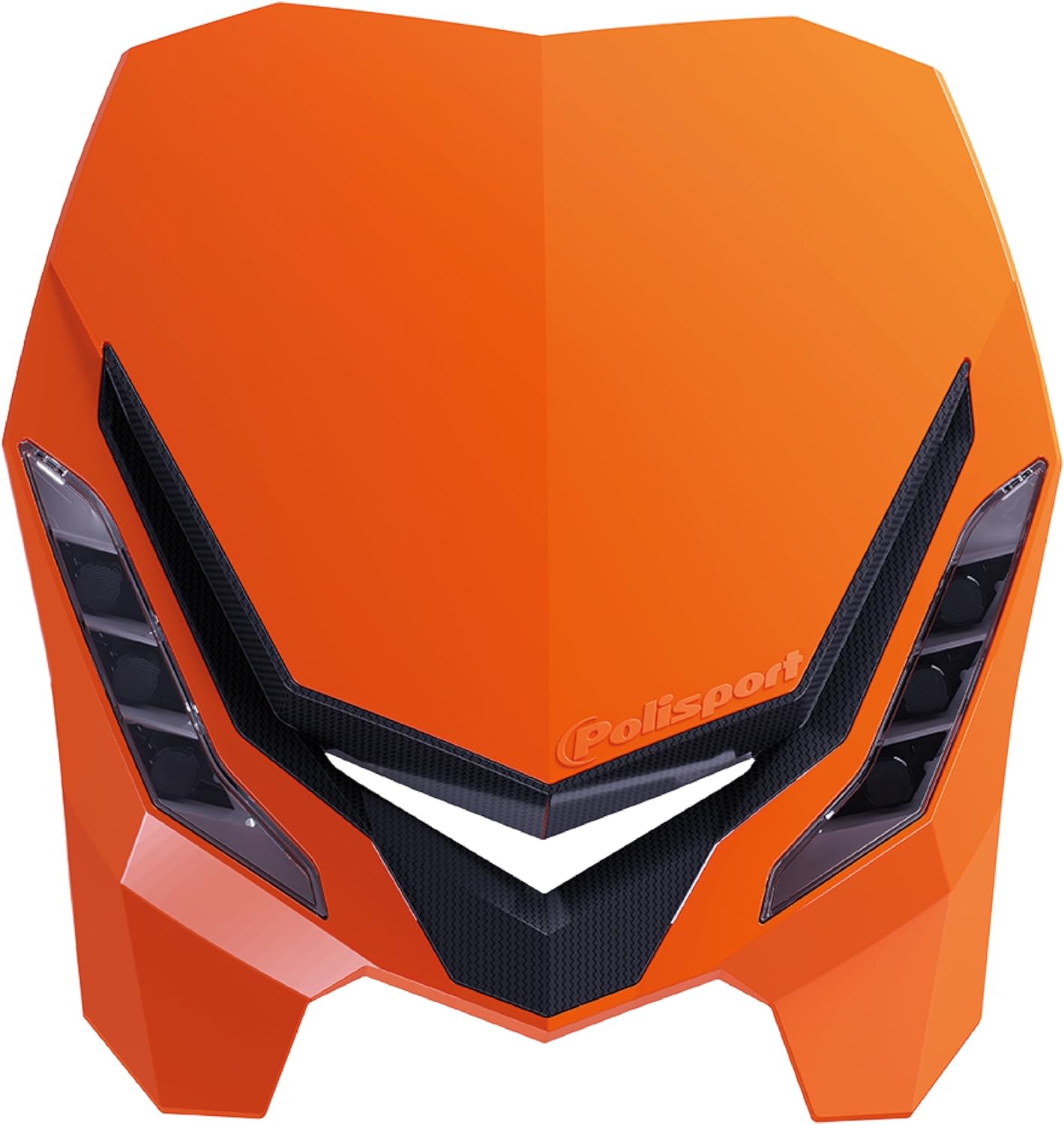POLISPORT - FARO E-BLAZE LED MASCHERINA IN CARBONIO CROSS ENDURO ARANCIONE