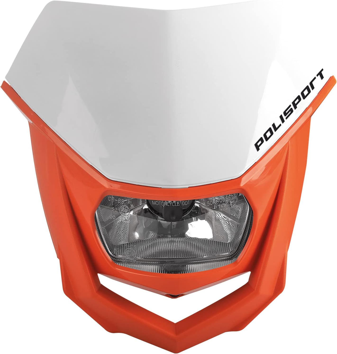 POLISPORT - FARO E MASCHERINA COMPLETO ALOGENA HALO ECE CROSS ENDURO ARANCIONE