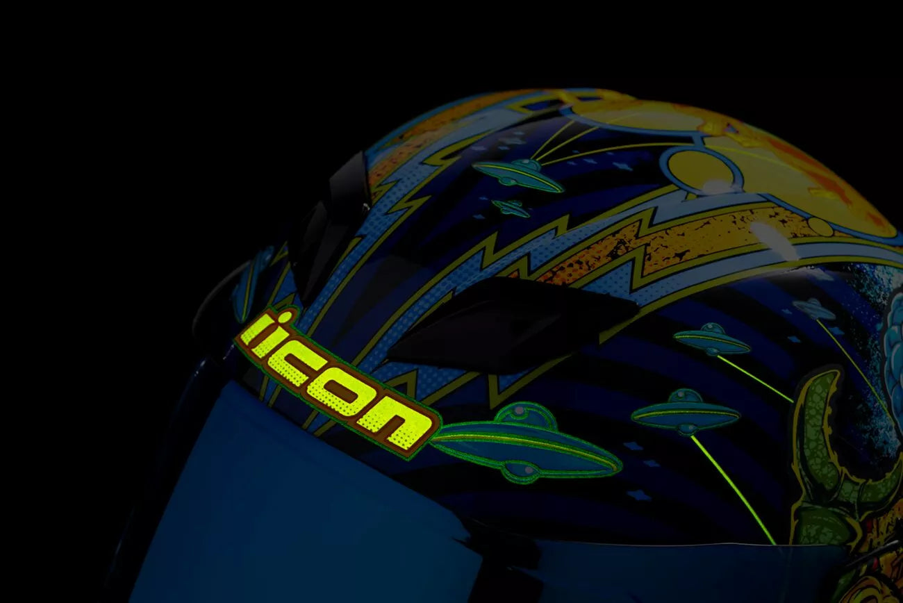CASCO INTEGRALE - ICON AIRFLITE BUGOID BLITZ - OMOLOGATO ECE 2206