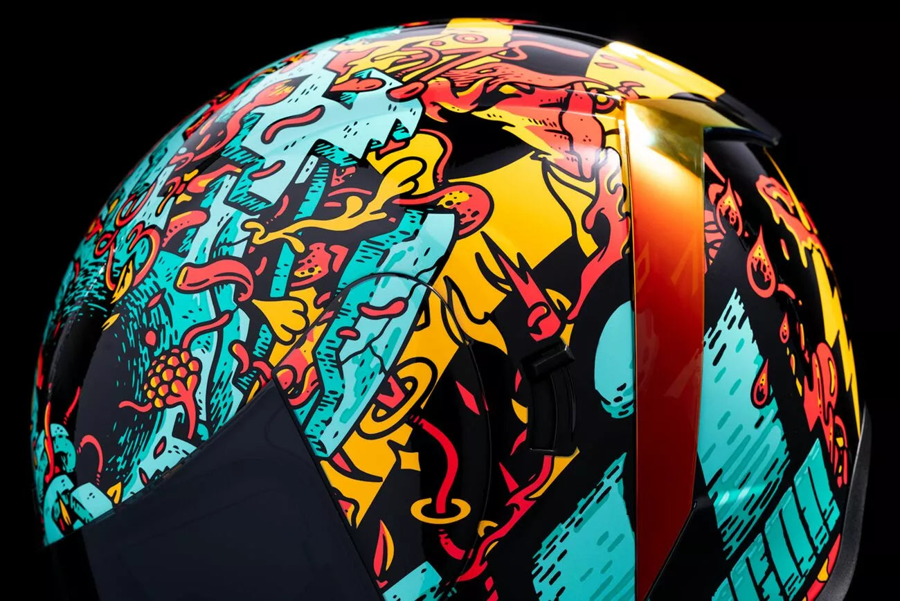 CASCO INTEGRALE - ICON AIRFORM MUNCHIES MIPS - OMOLOGATO ECE 2206 VERDE ACQUA