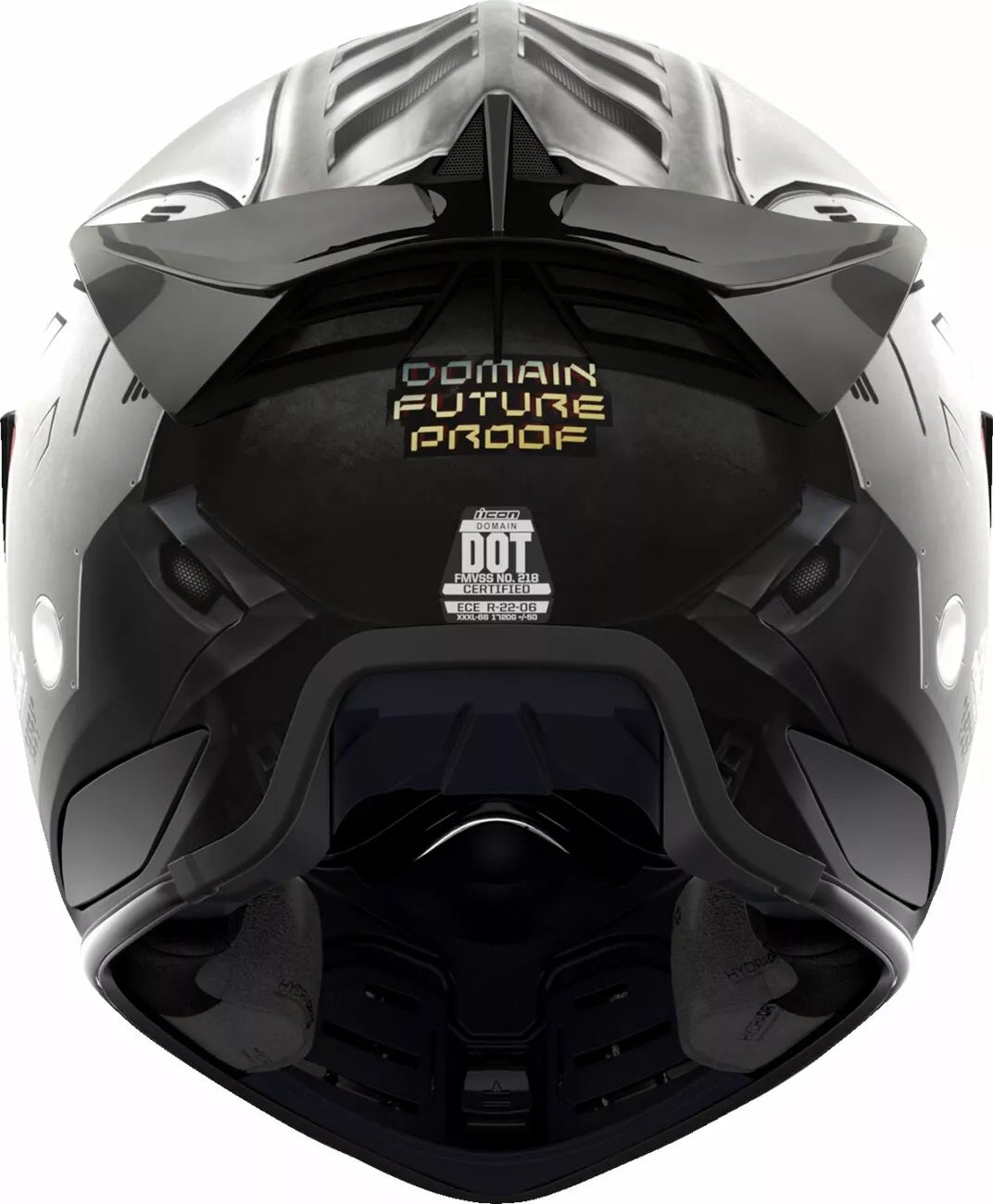 CASCO INTEGRALE - ICON DOMAIN FUTURE PROOF - OMOLOGATO ECE 2206 GRIGIO MET